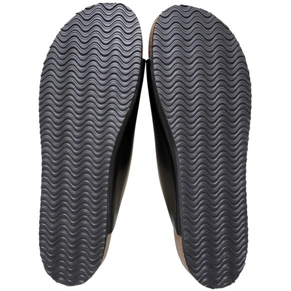 Eastland Men Slip On Footbed Sandals Cambridge Size US 12M Black Leather main image 4